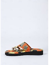 preiswerte Rutschsandalen-Leichte Damen-Sandalen mit Camouflage-Muster – rutschfeste, lässige Sommersandalen für Strandbesuche, Camping und den Alltag.