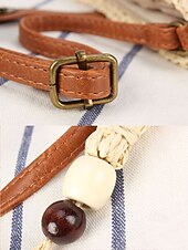 Недорогие Дорожные сумки для отдыха-Женская богемная соломенная сумка с кисточкой, регулируемым плечевым ремнем, два цвета (белый и хаки), легкая плетеная пляжная сумка, идеально подходит для отдыха, повседневной носки и летних прогулок.