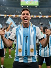 preiswerte Zubehör-Herren-Handtuchschal aus Polyester mit Argentinien-Flagge, weicher Fan-Schal für Fußballspiele, Stadionveranstaltungen, Sportübertragungen und den Alltag.