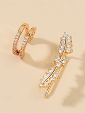 cheap Women's Earring-Women's Boho Alloy Ear Cuff Set, Multi Style Crystal Clip On Earrings for Beach Vacation, Summer Resort and Everyday Casual Wear
