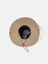 abordables Chapeaux pour hommes-Chapeau de soleil imperméable pour homme en polyester à large bord, pliable et multicolore, idéal pour la pêche, la randonnée, les vacances à la plage, le camping, le trekking et les voyages décontractés.