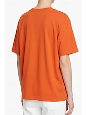 abordables T-shirt uni-T-shirt surdimensionné en 100 % coton pour femme tee-shirt haut couleur unie élégant basique décontracté manches courtes col rond hauts réguliers sports quotidiens sortie noir blanc rose vin bleu