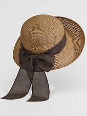 preiswerte Hüte für Damen-Damen-Sonnenhut im Boho-Stil, faltbarer Strohhut mit breiter Krempe und Schleife in verschiedenen Farben für Strandurlaub, Freizeit, Reisen und Sommerurlaub im Resort.