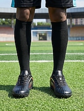 economico Scarpe da Calcio per Uomini-Scarpe da ginnastica sportive nere da uomo con dettagli a strisce arcobaleno, traspiranti, leggere, da corsa, calzature sportive alla moda per uomo, perfette per allenamento, camminate, palestra e abbigliamento casual.