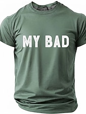Χαμηλού Κόστους Σαρκαστικό Χιούμορ T-shirts-Ανδρικά Σαρκαστικός Μπλουζάκι Κοντομάνικο Κοντομάνικη μπλούζα 3D εκτύπωση Στρογγυλή Ψηλή Λαιμόκοψη Πουκάμισο Μοντέρνα Υψηλής Ποιότητας Απλός Causal Καθημερινά Πάρτι Θαλασσί Μπλε Απαλό Μπλε της Λίμνης