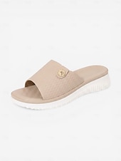 economico Sandali Comodi-Sandali da donna comodi con plateau, sandali slip-on imbottiti con plantare morbido per casa, viaggi e uso quotidiano.