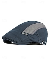 economico Cappelli da uomo-Berretto piatto da uomo in cotone a rete, regolabile e traspirante, modello newsboy ivy hat, ideale per l'uso quotidiano, le vacanze al mare, i viaggi e lo stile estivo all'aperto.