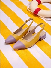 cheap Slingback Pumps-Women's Multicolor  Mid-Heel Shoes – Retro 1950s Vintage Style, Comfortable Daily Work &amp; Office Heels