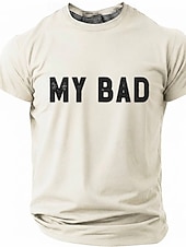 Χαμηλού Κόστους Σαρκαστικό Χιούμορ T-shirts-Ανδρικά Σαρκαστικός Μπλουζάκι Κοντομάνικο Κοντομάνικη μπλούζα 3D εκτύπωση Στρογγυλή Ψηλή Λαιμόκοψη Πουκάμισο Μοντέρνα Υψηλής Ποιότητας Απλός Causal Καθημερινά Πάρτι Θαλασσί Μπλε Απαλό Μπλε της Λίμνης