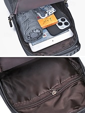 economico Borselli da uomo-Borsa a tracolla da uomo in poliestere, zaino a tracolla di grande capacità multicolore con tracolla regolabile e design multi-tasca, ideale per viaggi, tempo libero all'aperto e uso quotidiano.