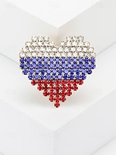  Женская брошь в виде американского флага из сплава со стразами, патриотическая булавка для лацкана в различных стилях, посвященная 250-летию США, Дню независимости, банкетам, вечерним вечеринкам и