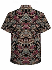  Ρετρό / Βίντατζ Χίπισσα Δεκαετία '70 Πουκάμισο Κοντά μανίκια Χίπισσα Λαχούρι Etnic Φανταχτερή Φόρεμα Ανδρικά μουσικό φεστιβάλ Πάρτι Καθημερινά Ρούχα Ενηλίκων Πουκάμισο Ανοιξη καλοκαίρι