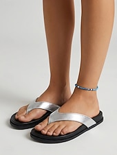 economico Infradito scivolosi-Infradito da spiaggia rosse da donna - sandali infradito leggeri in pelle scamosciata con suola antiscivolo per vacanze estive al mare e spiagge sabbiose &amp;vacanze su isole tropicali