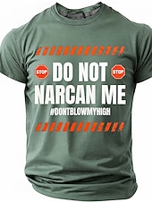  Men's Do Not Narcan Me Dont Blow My High Funny Sarcastic Meme Edgy Dark Humor T-shirt Graphic Crew Neck Short Sleeve Gag Gift for Friends Party Navy Blue Designer Clothing Apparel