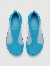 economico Donne-Scarpe da acqua da donna in rete blu, calzini da acqua antiscivolo a maglia ad asciugatura rapida, calzature leggere e traspiranti per spiaggia, nuoto, snorkeling, immersioni, surf &amp; escursionismo