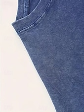  Damen Henley Hemd Vintage Mode Stilvoll Ärmellos Kurzarm Normale Oberteile Lässig Strand Blau Purpur Orange Rosa Grau Sommer Frühling