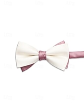 billiga Bröllop ACC-Herrfluga med dubbla lager, polyestermaterial, flerfärgad, justerbar längd, elegant accessoar för bröllopsfest och formell middag