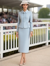 ieftine Lungimea gleznei-Coloană Teacă Lungimea ceaiului Rochie de petrecere Rochie de Cocktail Rochie pentru invitata de nunta Rochie Mama Miresei Manșon Lung Guler Cămașă Elegant Epocă Oficial Petrecere cu cocktail Spandex