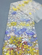 ieftine Rochii Cocktail-Linia -A Lungime Gleznă Lungimea ceaiului Rochii de cocktail Elegant Epocă Floral Manșon Lung În V Petrecere în grădină Nuntă Satin Tulle Glugă la Spate cu Flori brodată Arc Broderie