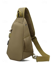 cheap Men's Bags-Men's Polyester Sling Bag Chest Pack, Multi-Color Crossbody Bag with Adjustable Shoulder Strap, Ideal for Casual Daily Use, Outdoor Sports, Hiking, Fishing and Travel