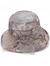 economico Cappelli da donna-Cappello da sole da donna in stile bohémien, traspirante e leggero, in poliestere, con fantasia floreale multicolore e fiocco, perfetto per le vacanze al mare, l'uso quotidiano e i viaggi estivi.