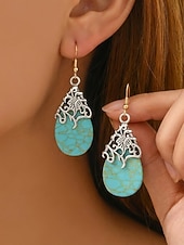 cheap Women's Earring-Women's Bohemian Alloy Turquoise Earrings Set, Multi Style Drop and Stud Earring Collection for Beach Vacation, Daily Casual Wear, Travel and Resort Styling