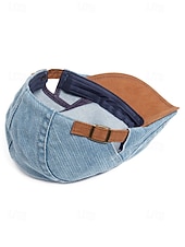 economico Cappelli da uomo-Berretto regolabile da uomo in denim e cotone, modello newsboy a cappello piatto multicolore, ideale per vacanze al mare, viaggi, guida e abbigliamento casual di tutti i giorni.