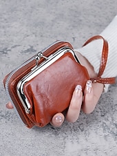 abordables Portefeuilles-Portefeuille-bracelet en similicuir pour femme, grande capacité, avec plusieurs emplacements pour cartes et porte-monnaie, disponible en plusieurs couleurs, idéal pour le shopping, les voyages, le