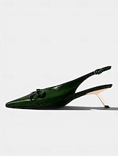 olcso Alacsony sarkú körömcipők-női barna cicasarkú slingback cipő - ideális koktélpartikra