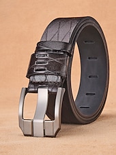 preiswerte Herrengürtel-Vintage-Businessgürtel für Herren aus Lederimitat, verstellbare Länge, verschiedene Farben, klassischer Retro-Stil, perfekt für den Arbeitsweg, Urlaub und Freizeit.