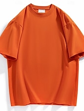 abordables T-shirt uni-T-shirt surdimensionné en 100 % coton pour femme tee-shirt haut couleur unie élégant basique décontracté manches courtes col rond hauts réguliers sports quotidiens sortie noir blanc rose vin bleu