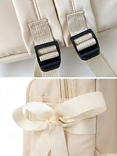 baratos Mochilas para Crianças e Adolescentes-Mochila feminina de poliéster com laço decorativo, várias cores, grande capacidade com vários bolsos, alças ajustáveis, perfeita para o ensino fundamental. &amp;volta às aulas no ensino fundamental,