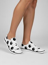  herrsneakers med fotbollstryck i canvas – snörskor med fotbollsmönster för matchdag, sportevenemang, streetwear och vardagskläder