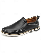 billiga Men-Men's Brown Slip-On Casual Loafers Lightweight Comfort Walking Shoes Soft Smart Casual Footwear for Outdoor Resort, Vacation Travel, Daily Leisure and Relaxed Summer Style