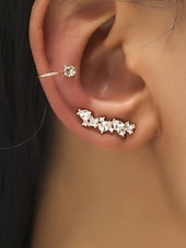 cheap Women's Earring-Women's Boho Alloy Ear Cuff Set, Multi Style Crystal Clip On Earrings for Beach Vacation, Summer Resort and Everyday Casual Wear