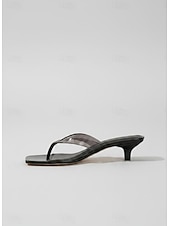 baratos Chinelos de slide-Chinelo feminino minimalista marrom de gelatina - sandálias de dedo impermeáveis com acabamento brilhante, ideais para férias na praia e viagens para ilhas. &amp;roupas de resort de verão