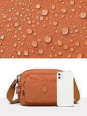 Χαμηλού Κόστους Τσάντες χιαστί-Γυναικεία αδιάβροχη τσάντα χιαστί από νάιλον, μεγάλη χωρητικότητα με πολλά διαμερίσματα, ρυθμιζόμενο ιμάντα ώμου, κομψή για υπαίθριες δραστηριότητες, διακοπές στην παραλία, πεζοπορία, καθημερινή