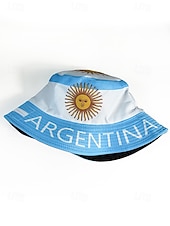 levne Příslušenství-Pánská oboustranná polyesterová čepice, potisk argentinské vlajky, lehká fotbalová čepice na zápas, pro fanoušky, pro volnočasové sporty, pro outdoorové nošení