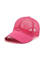 abordables Chapeaux pour hommes-Casquette de baseball pour homme en polyester respirant, style trucker multicolore ajustable, idéale pour les vacances à la plage, les tenues décontractées, la course à pied, la randonnée et les sports de plein air.