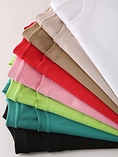 ieftine tricou simplu-tricou damă tricou cu sistem de absorbție a umezelii tricou de mătase elegant clasic mânecă scurtă guler rotund topuri obișnuite casual sport de plajă negru alb roz roșu bleumarin vară primăvară