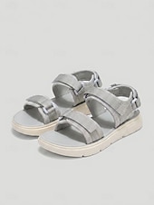 economico Sandali Sportivi-sandali sportivi piatti grigi da donna – sandali da passeggio leggeri e regolabili con triplo cinturino, scarpe comode per esterni, da viaggio &amp;abbigliamento quotidiano