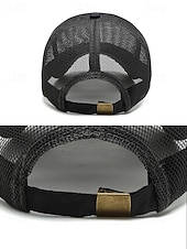 abordables Chapeaux pour hommes-Casquette de baseball pour homme en polyester respirant, style trucker multicolore ajustable, idéale pour les vacances à la plage, les tenues décontractées, la course à pied, la randonnée et les sports de plein air.