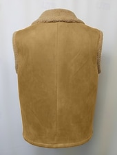 Χαμηλού Κόστους Ανδρικό Γιλέκο Ψαρέματος-Ανδρικά Γιλέκο από ψεύτικο σουέτ Γιλέκο Fleece ΕΞΩΤΕΡΙΚΟΥ ΧΩΡΟΥ Causal Καθημερινά Μοντέρνα Ρετρό Φθινόπωρο Χειμώνας Τσέπη Πολυεστέρας Διατηρείτε Ζεστό Άνετο Συνδυασμός Χρωμάτων Φερμουάρ Πέτο Κανονικό