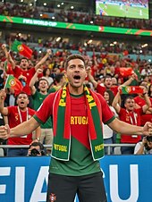 Недорогие Аксессуары-Мужской шарф-полотенце из полиэстера с принтом португальского флага, мягкий шарф для поддержки футбольных болельщиков в день футбольного матча, на стадионных мероприятиях, для просмотра спортивных соревнований и для повседневного использования.