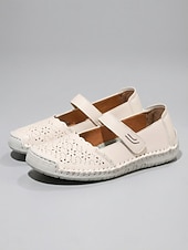 economico Ballerine da donna-Ballerine Mary Jane rosse da donna – scarpe comode e traspiranti con intagli e cinturino regolabile, scarpe leggere da passeggio ideali per i viaggi &amp;abbigliamento quotidiano