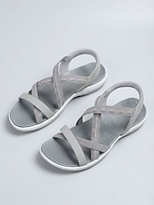 billiga Sport Sandaler-Lätta komfortsandaler för kvinnor med vadderad halkfri sula och justerbara remmar, snygga sommarsandaler för kvinnor, perfekta för resor, strand, vandring och vardagsbruk