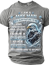  Homens Engraçado Camiseta Manga Curta Camiseta Impressão 3D Gola Redonda Camisa Moda Designer Simples Casual Diário Festa Azul Lago Verão Primavera Roupa S M L XL XXL XXXL