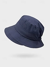 abordables Sombreros de mujer-Sombrero de pescador informal de algodón para mujer, sombrero de sol elástico ajustable en varios colores para vacaciones en la playa, uso diario informal, viajes y estilo veraniego al aire libre.