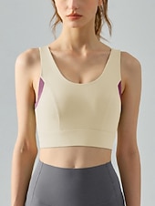economico Reggiseni sportivi &amp; gilet-Per donna Canotte da allenamento Reggiseno sportivo Scollo a Cucchiaio Intimo / Maglia Intima Asciugatura Rapida Leggero Confortevole Senza fili Imbottito Tinta unica Sport Abbigliamento sportivo