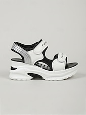 cheap Sport Sandals-Women's Color Block Platform Sport Sandals – Adjustable Hook &amp; Loop Straps, Chunky Sandals for Park Walking, Travel &amp; Everyday Wear
